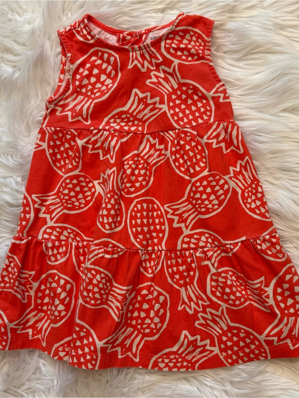 Carter’s Baby Girls Size 18 Months Pineapple Dress Bloomers Tropical 2 Piece